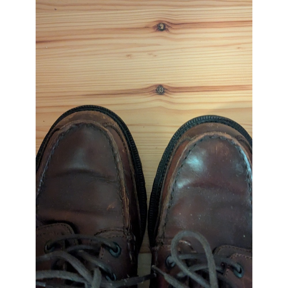 Johnston & Murphy Sz 9.5 Oxford Brown Leather Men Lace Up ‎ Medium - Picture 7 of 10